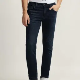 Antony Morato Navy Blue Cotton Tapered Fit Jeans-image-66