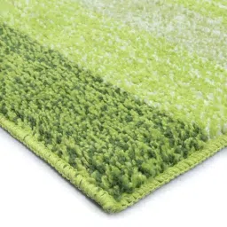 Saral Home Green Microfiber Striped Antiskid Carpet (120 x 180 cm) image 4
