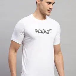 Rock.it White Cotton Regular Fit Printed T-Shirt image 4