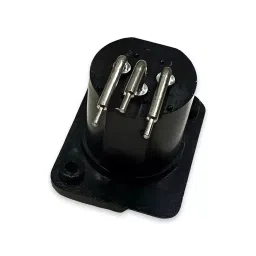 SETMI INDIA XLR PCB Connector Male 3-Pin Right Angle Shape with Long Thin Pins, Black image 2