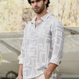 Campus Sutra Multicolor Poly Spandex Regular Fit Printed Shirt image 4