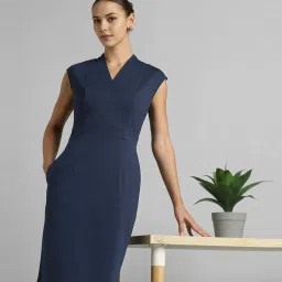 Van Heusen Navy Regular Fit Dress image 4
