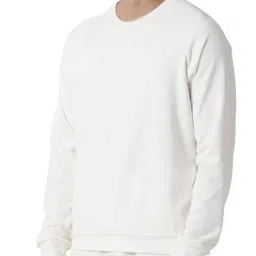 Rare Rabbit Off White Regular Fit Solid Sweatshirt image 3