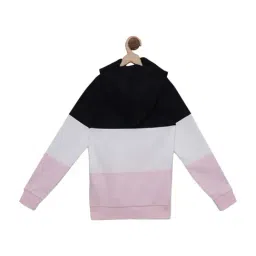 Mode by Red Tape Kids Black & Pink Color Block Pattern Hoodie image 2
