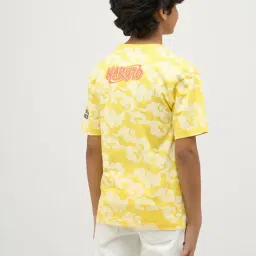 Jack & Jones Junior Boys Daffodil Cotton Printed T-Shirt image 2