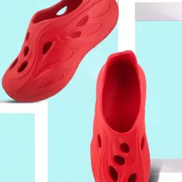 Red Tape Kids Red Back Strap Clogs-image-12