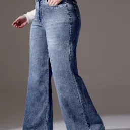 Miss Chase A+ Blue Denim Relaxed Fit Jeans image 4