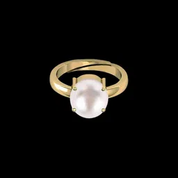 sidharth gems Sidharth Gemstone Pearl Gold Plated Ring-picture-47
