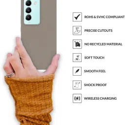 Sprig Back Cover for VIVO T3 5G (Brown) image 4