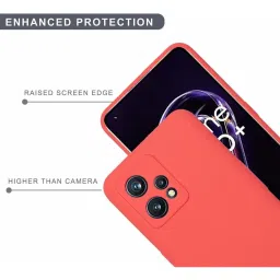 Sprig Liquid Silicone Back Cover for REALME 9 PRO PLUS (Red) image 4