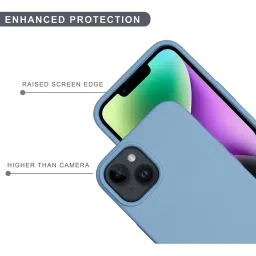 Sprig Liquid Silicone Back Cover for APPLE iPhone 14 Plus (Blue) image 4