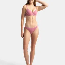 Jockey 1245 Pink Under-Wired Padded Medium Coverage T-Shirt Bra (Prints & Colors May Vary) image 4