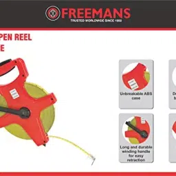 Freemans 100 m Long Steel Measuring Tape 13 mm SO100 image 2