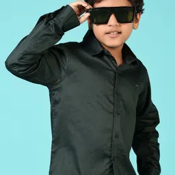 V-Mart Boys Spread Collar Solid Satin Casual Shirt-picture-11