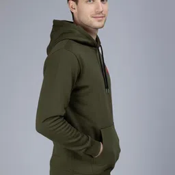 AAITHAN Men Solid Hooded Sweatshirt image 5