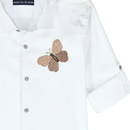 CHARCHIT Boys Comfort Fit Solid Spread Collar Casual Shirt image 2