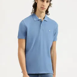 United Colors Of Benetton Blue Pure Cotton Relaxed Fit Polo T-Shirt-image-92