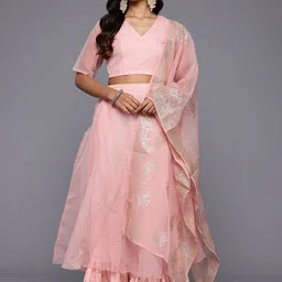 Ahalyaa Printed Ready to Wear Lehenga & Blouse With Dupatta image 1