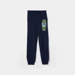 Fame Forever by Lifestyle Kids Navy Cotton Printed Trackpants-picture-37