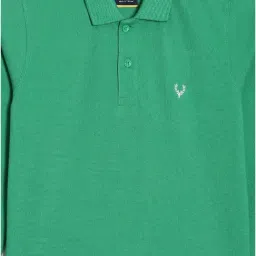 Allen Solly Boys Green Cotton Solid Full Sleeves T-shirt image 3