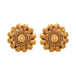 JFL - JEWELLERY FOR LESS Traditional Ethnic One Gram Gold Plated Designer Stud Earring-picture-25