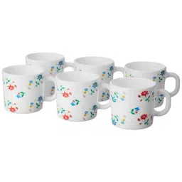 Larah by Borosil White Ceramic Tea & Coffee Mug - Set fo 6 180ml-picture-39