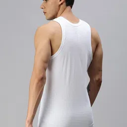 CAVENDERS Pack Of 6 Cotton Basic Vests White Pure CottonDno-v169st image 5