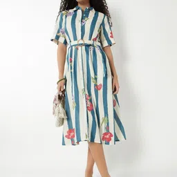 max Floral Print A-Line Midi Dress-picture-19