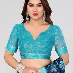 Moda Rapido Floral Printed Saree With Blouse Piece image 3