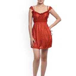 new blue eyes Women Self Design Shoulder Straps Baby Doll-picture-35