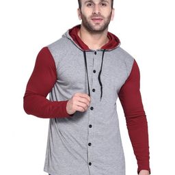 BEYOU FASHION Men Hooded Pockets Slim Fit T-shirt-picture-36