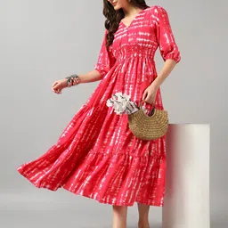 Krunal Raiyani Tie and Dye Dyed A-Line Midi Dress-picture-13