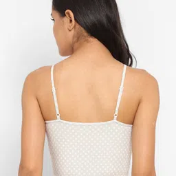 N-Gal Grey & White Polka Dots Printed Bralette Bra image 4