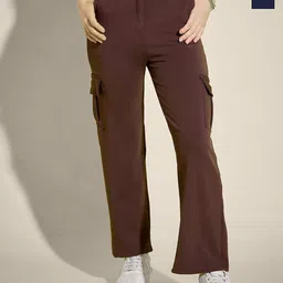 QIOA Pack of 2 Women Relaxed High-Rise Cargos Trousers-picture-27