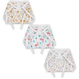 mom's home Moms Home 100%Organic Cotton Baby Unisex Muslin Nappies Pack of 3 - Multicolour-picture-34