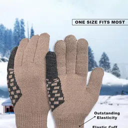 LOOM LEGACY Men Acrylic Winter Gloves image 5