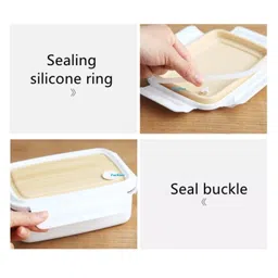 FunBlast Insulated Stainless Steel Lunch Box with Spoon - Off White image 2