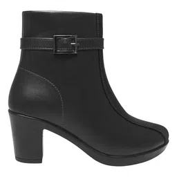 Shoetopia Embroidered Zipper Closure Boots - Black image 4