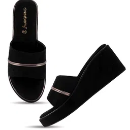DressBerry Women Solid Round Toe Mules image 2
