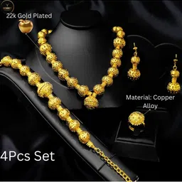 GEHNEY Joy of Jewels Gold-Plated Stainless Steel Necklace and Earrings image 4