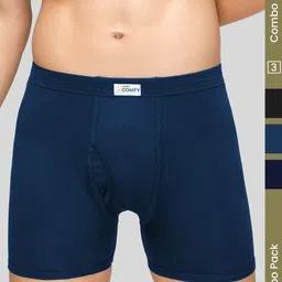 Amul Comfy Men Pack of 3 Plain Cotton Trunk-picture-39