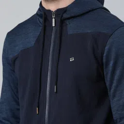DIXCY SCOTT MAXIMUS Navy Relaxed Fit Hooded Sweatshirt image 4