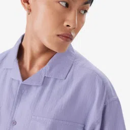The Souled Store Purple Loose Fit Shirt image 4