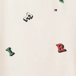 Tommy Hilfiger Kids Beige Printed Regular Fit T-Shirt image 4