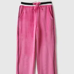 United Colors of Benetton Girls Pink Polyester Solid Track Pants-picture-24
