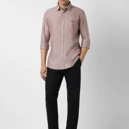 Van Heusen Pink Slim Fit Solid Casual Shirt image 4