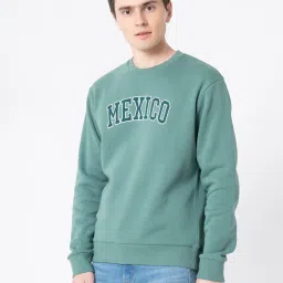 Red Tape Green Regular Fit Graphic Sweatshirt image 4