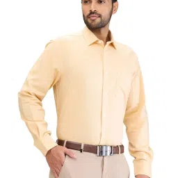 Park Avenue Yellow Regular Fit Shirt image 4