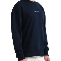 Tommy Hilfiger Navy Logo Regular Fit Sweatshirt image 4