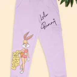 Pantaloons Junior Girls Pastel Lilac Printed Joggers-picture-13